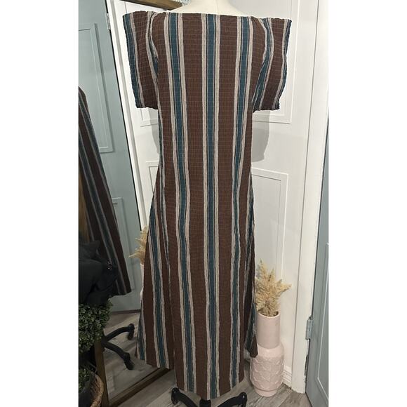 Mara Hoffman Striped Multicolor Brown Maxi Dress Size Small - Picture 9 of 9